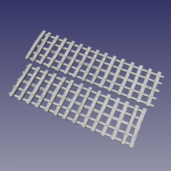 SNCF C60 - 18m_29 traverses - Pose élastique sur selles U77 3 trous avec griffons Nabla