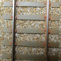 SNCF C75 - 18m_29 traverses - Pose élastique sur selles U75 4 trous avec griffons Nabla