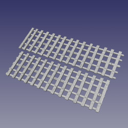 SNCF C75 - 18m_29 traverses - Pose élastique sur selles U75 4 trous avec griffons Nabla