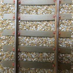 SNCF C75 - 18m_31 traverses - Pose élastique sur selles U75 3 trous avec griffons Nabla