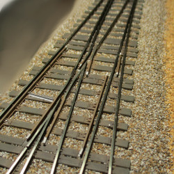 SNCF - Branchement 3 voies GD et DG - Tg 0.13 - 0.13 - modèle 41 - cœur en rails assemblés - Code 60