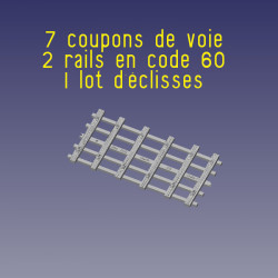 PO - 38 Kg - Voie de 5,5 m - avec rails en code 60