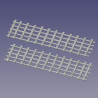 PO - 38 Kg - Voie de 22 m sur 24 traverses - Avec rails en code 60