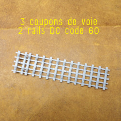 PO - 42 Kg - Voie de 11 m sur 18 traverses - Avec rails en code 60