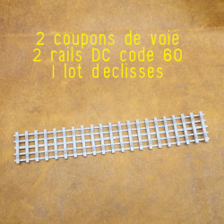 PO - 38/42 Kg - Voie de 16,5 m sur 21 traverses - Avec rails en code 60