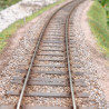 PO - 42 Kg - Voie de 16,5 m sur 25 ou 28 traverses - A joints décalés - Avec rails en code 60