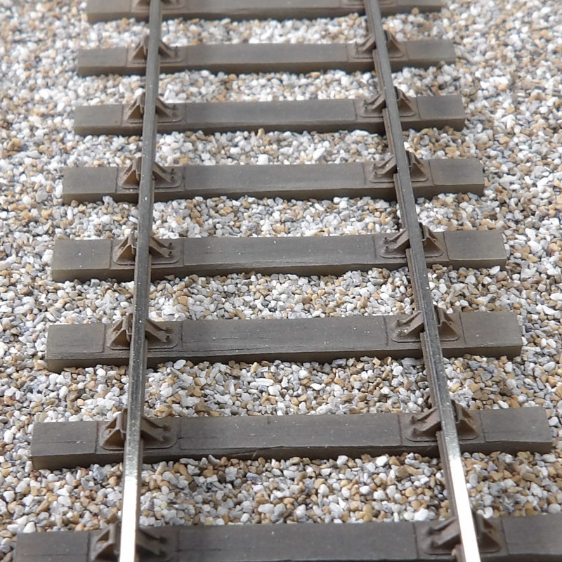 PO - 42 Kg - Voie de 22 m sur 28 ou 32 traverses - Avec rails en code 60