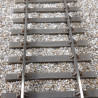 PO - 42 Kg - Voie de 22 m sur 28 ou 32 traverses - Avec rails en code 60