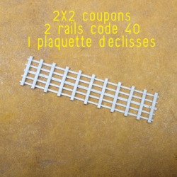 Voie métrique - 8m -11 traverses avec ou sans selles - avec rails code 40